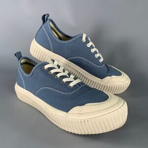 SEAVEES Size 9.5 Blue Canvas Platform Sneakers